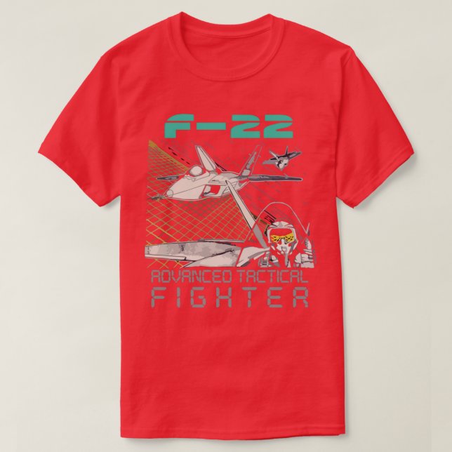 F22 Advanced Tactical Fighter Jet  T-Shirt (Design Front)