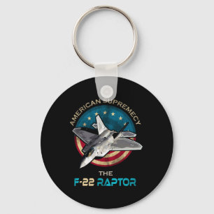 F22 Raptor American Patriotic Fighter Jet 4th Of J Keychain