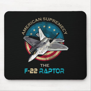 F22 Raptor American Patriotic Fighter Jet 4th Of J Mouse Pad
