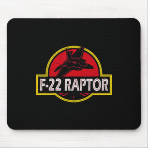 F22 Raptor Fighter Jet Pilot Airplane 4th Of July Mouse Pad