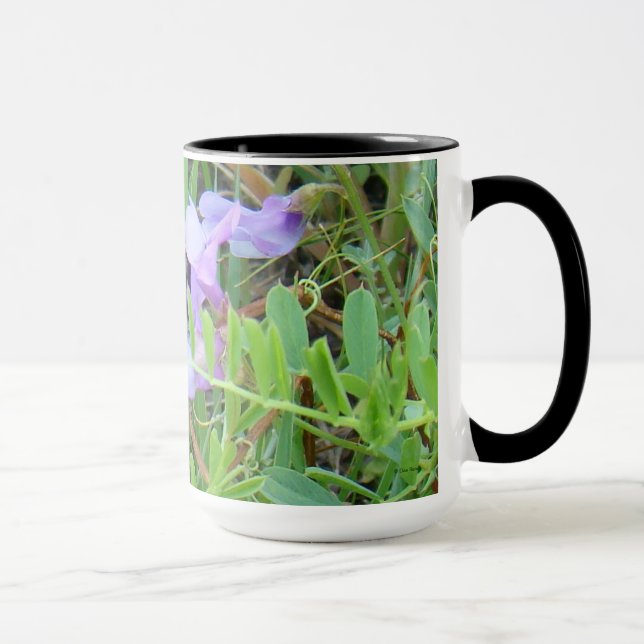 F2 Bee on Purple Wildflowers Mug (Right)