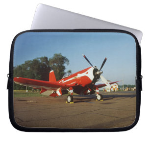 F2G-1D Super Corsair airplane at an air show in Laptop Sleeve