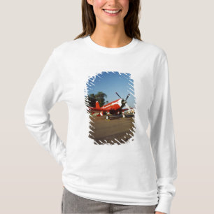 F2G-1D Super Corsair airplane at an air show in T-Shirt