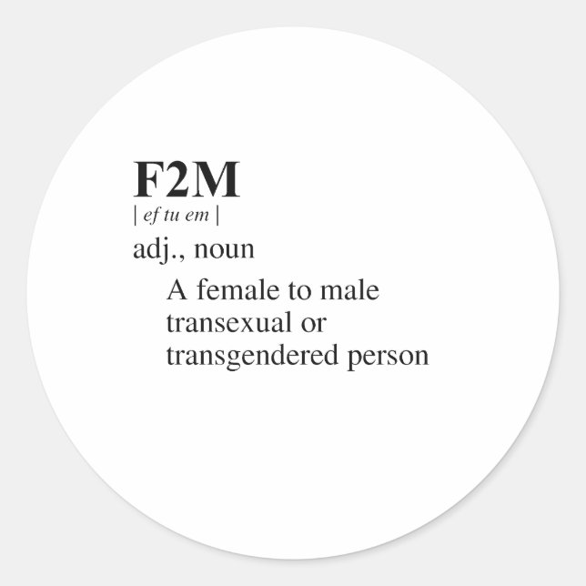 F2M CLASSIC ROUND STICKER (Front)