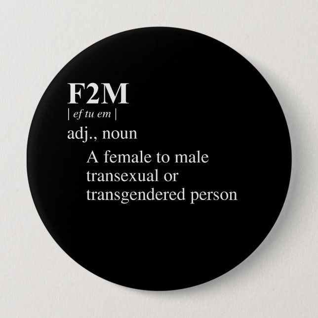 F2M DEFINITION 4 INCH ROUND BUTTON (Front)