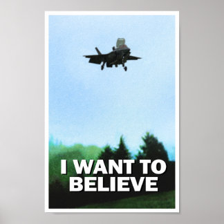 F35 Joint Strike Fighter Je veux croire Poster