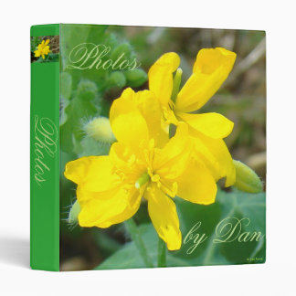 F44 Yellow Wildflowers Wild Mustard Binder