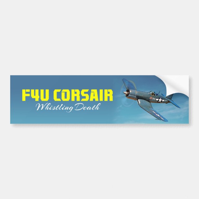 F4U Corsair Bumper Sticker (Front)