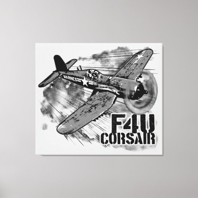 F4U CORSAIR CANVAS PRINT (Front)