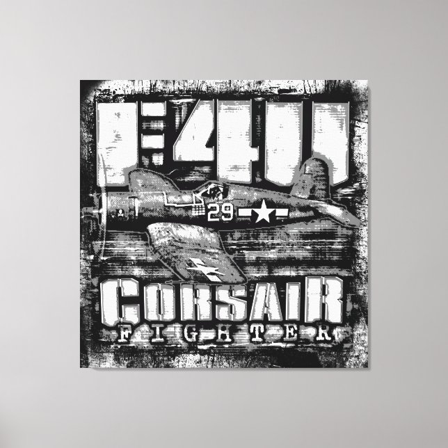 F4U CORSAIR CANVAS PRINT (Front)