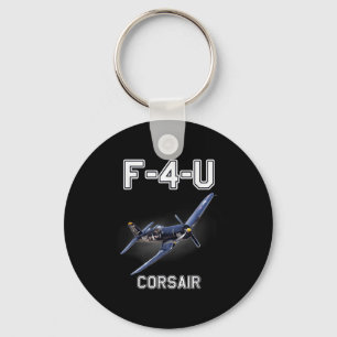 F4u Corsair Warbird Wwii Military Aircraft Keychain