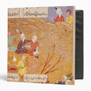 F.103v Open-air Feast, from a book of poems, 1554 Binder