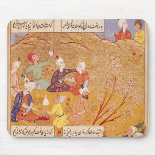 F.103v Open-air Feast, from a book of poems, 1554 Mouse Pad