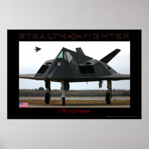 F-117 Poster d'un chasseur furtif