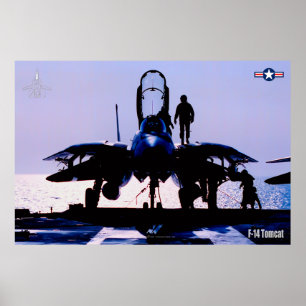 F-14 POSTER "PRÉFLIGHT" TOMCAT