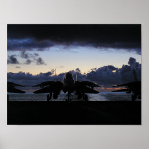 F-14 Sunset Poster