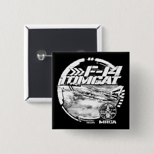 F-14 Tomcat 2 Inch Square Button