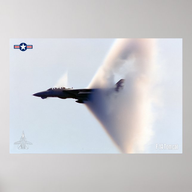 F-14 TOMCAT "BOOM" POSTER (Front)