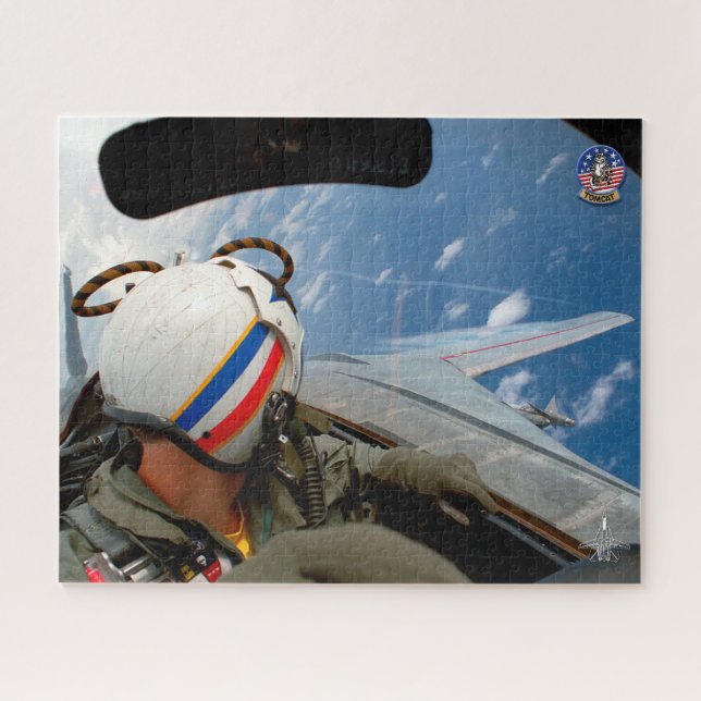 F-14 TOMCAT “CHECK SIX” (16x20 inch) Jigsaw Puzzle (Horizontal)