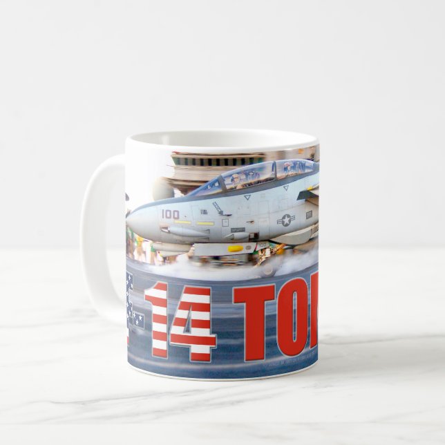 F-14 TOMCAT "LAUNCH" COFFEE MUG (Front Left)