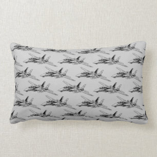 F-14 Tomcat Lumbar Pillow 13" x 21" Throw Pillow