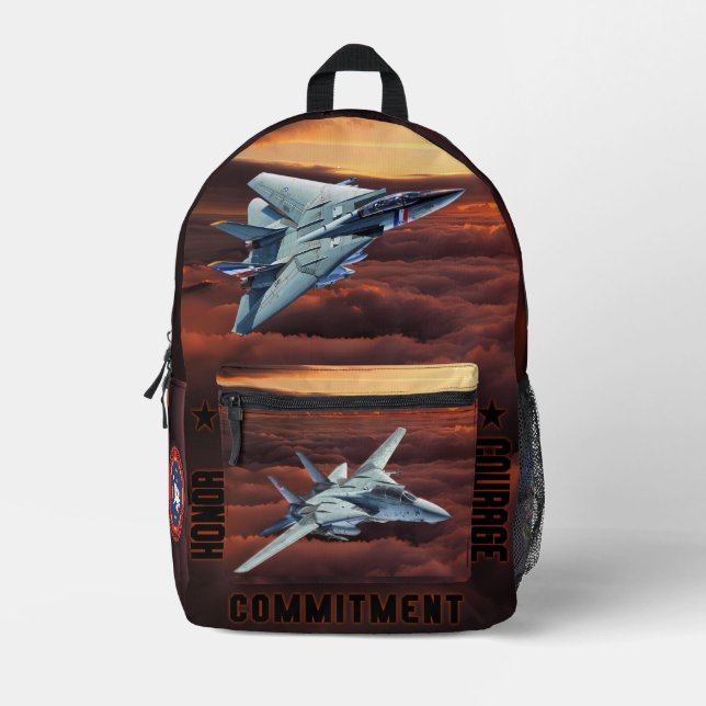 F-14 Tomcat Printed Backpack (Front)