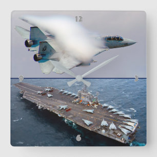 F-14 TOMCAT SQUARE WALL CLOCK