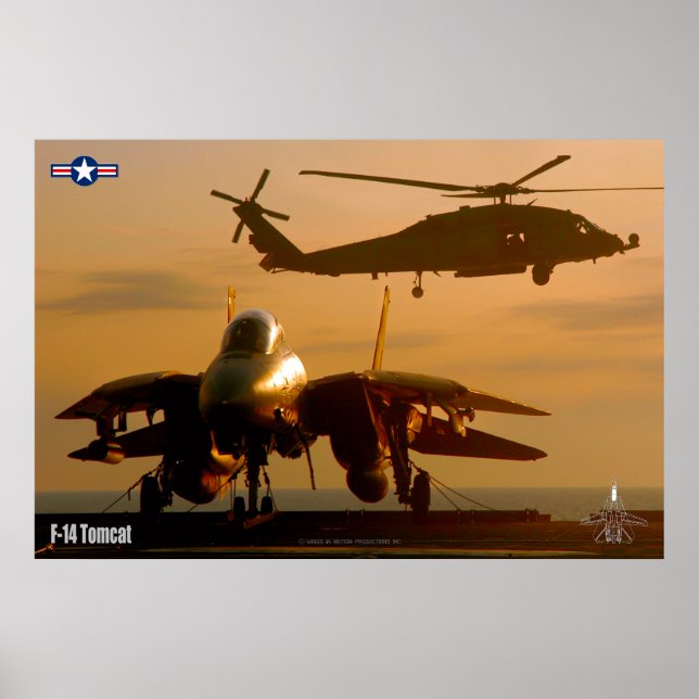 F-14 TOMCAT "SUNSET OPS" POSTER (Front)