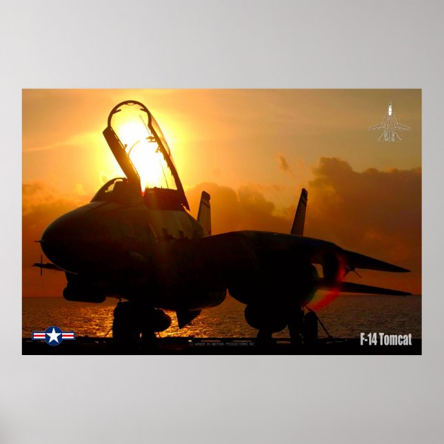 F-14 TOMCAT "SUNSET" POSTER (Front)
