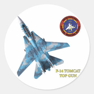 F-14 Tomcat Top Gun Classic Round Sticker