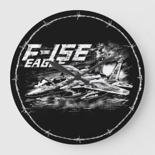 F-15 Eagle Arrondi (Grande) Horloge murale