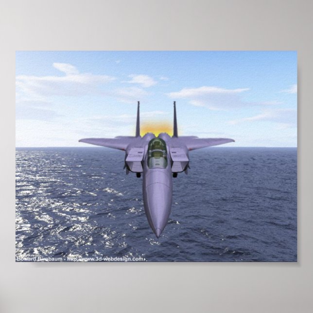 F-15 Flies over the Pacific Poster (Front)
