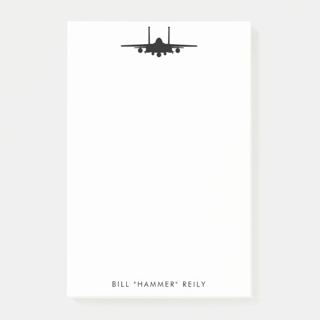 F-15 Strike Eagle Fighter Jet Personalized Notepad (Front)