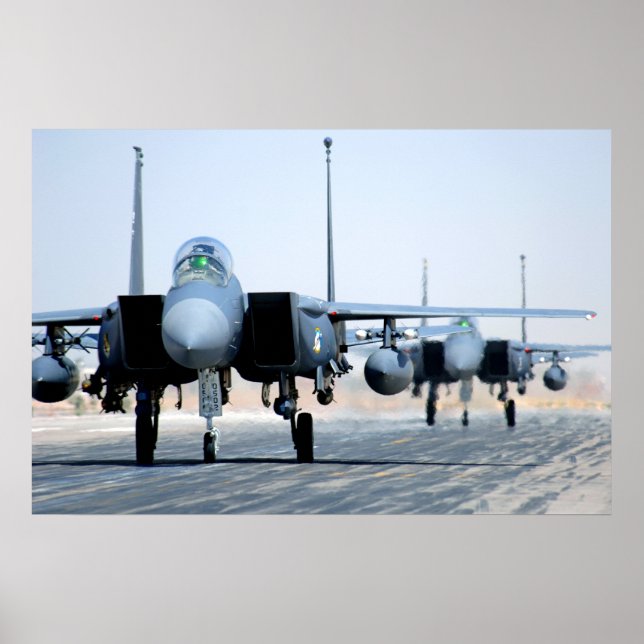 F-15E Strike Eagle Aircraft Poster (Front)