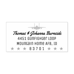 F-15E Strike Eagle Return Address Stamp with Stars