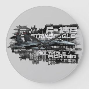 F-15E Strike Eagle Round (Large) Wall Clock