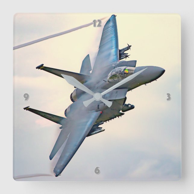 F-15E STRIKE EAGLE SQUARE WALL CLOCK (Front)