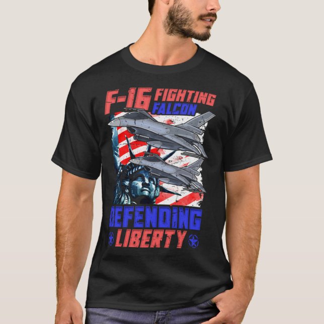 F 16 Airforce Jet Pilot T-Shirt (Front)