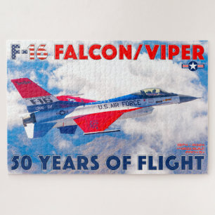 F-16 FALCON/VIPER - 50 YEARS! (20x30 INCH) Jigsaw Puzzle