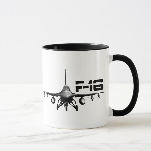 F-16 Faucon de combat 11 oz Ringer Mug (Droite)