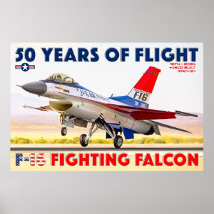 F-16 FIGHTING FALCON - 50 YEARS! POSTER