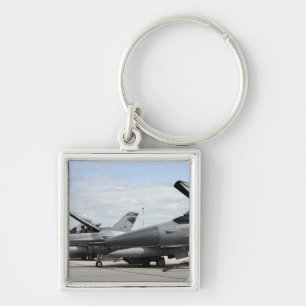 F-16 Fighting Falcons await to launch Keychain