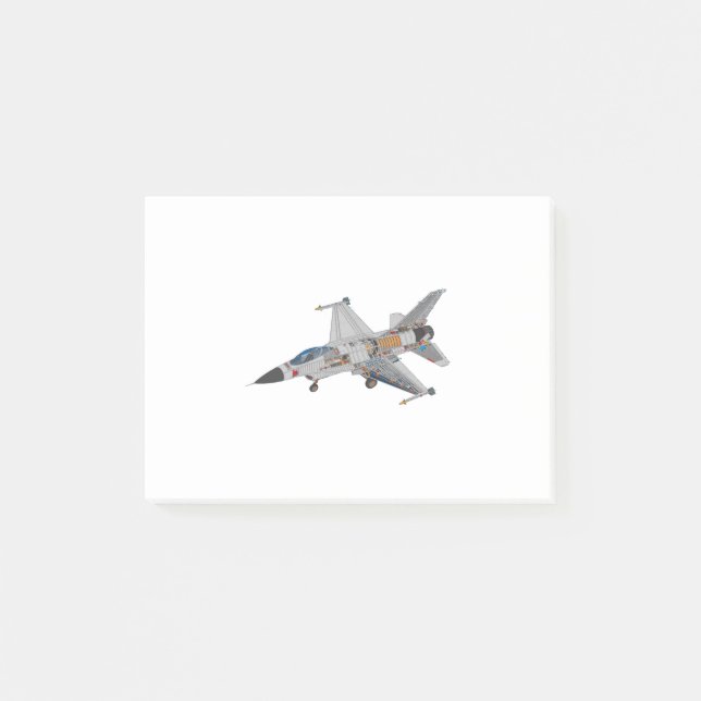 F-16 Military Fighter Jet Internal Mechanics Post-it Notes (Front)
