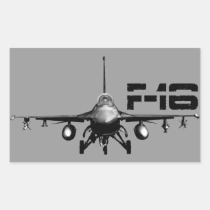 F-16 Stickers rectangle de lutte contre le faucon
