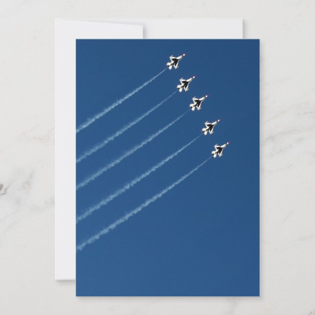 F-16 Thunderbirds Five Formation Invitation (Front)