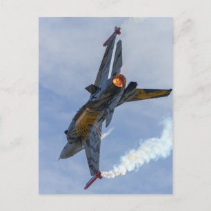 F-16 Tiger Turns And Burns Acrylic Print Triptych Postcard