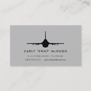 F-16 Viper Pilot Business Card
