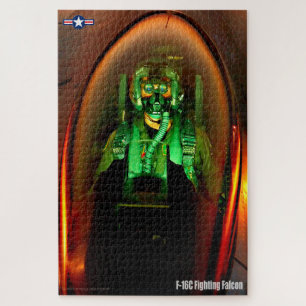 F-16C FIGHTING FALCON PILOT (20x30 INCH) Jigsaw Puzzle