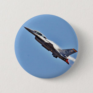 F 16s Jets Fighters Airplanes 2 Inch Round Button