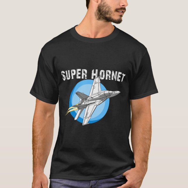 F-18 F/A Super Hornet Airplane T-shirt design (Front)